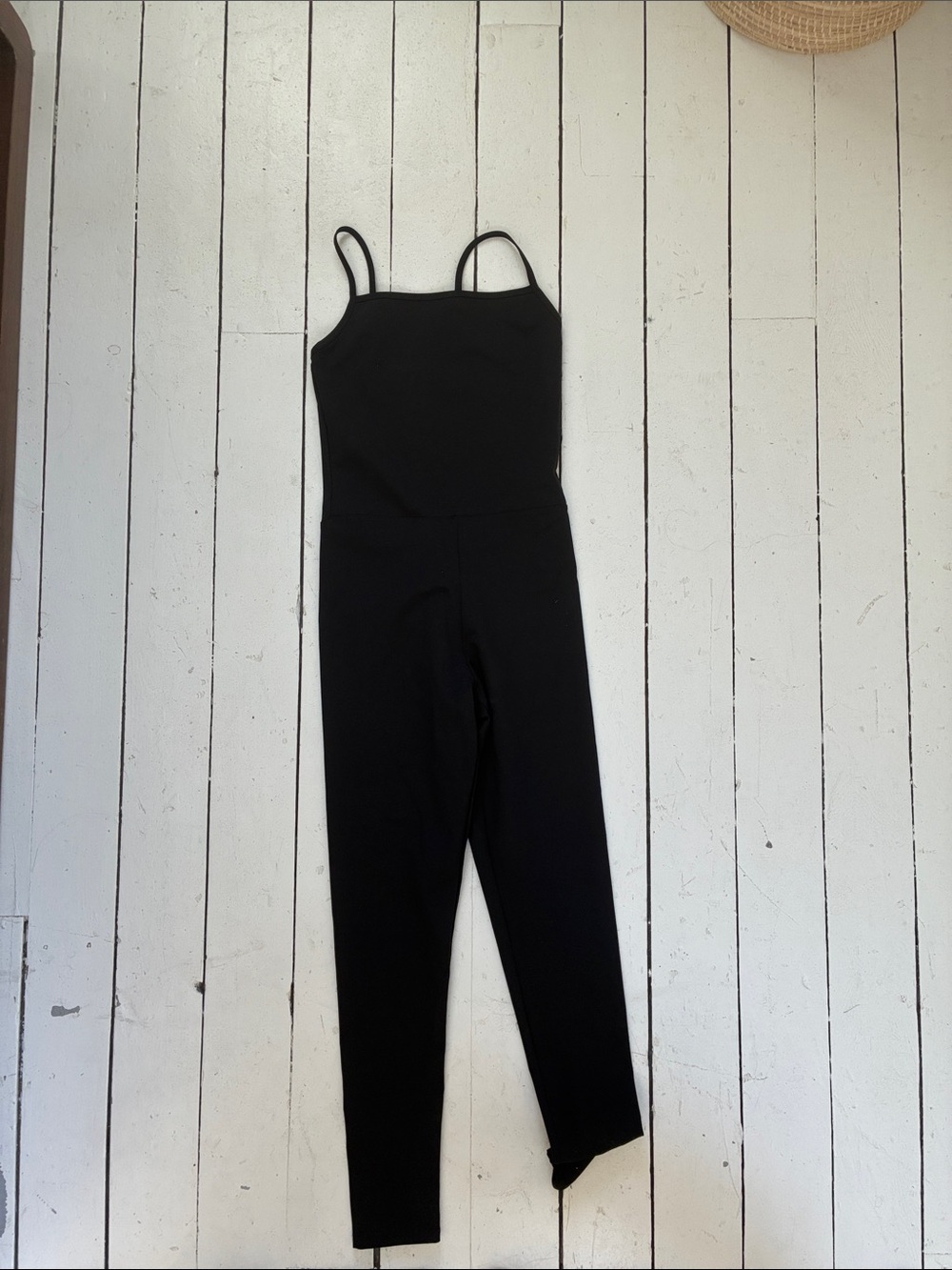 girlfriend collective Black Slim Spaghetti-Strap Jumpsuit